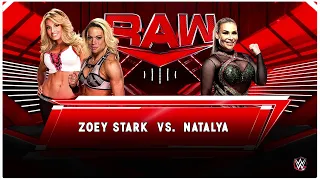 Zoey Stark (w/ Trish Stratus) vs. Natalya Money In The Bank Qualifier Match| Trish Attacks Natalya