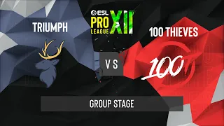 CS:GO - 100 Thieves vs. Triumph [Dust2] Map 2 - ESL Pro League Season 12 - Group Stage - NA