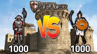 Stronghold Crusader HD: 1000 Pikemen VS 1000 Arabian swordsman