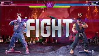 Street Fighter 6 - LVL 7 CPU Akuma Vs Ryu