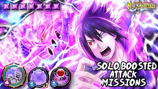 [NxB] Sasuke (Rinne Sharingan: Shadow) Solo Boosted Attack Missions