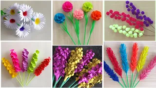 Best 6 Beautiful Paper Flower Making | DIY | Paper Crafts | Home Decor Ideas | Paper Flower