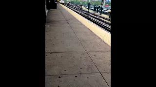 MTA IRT 7 Flushing Line Train Rolls Into Willets Point In Style In Queens, New York
