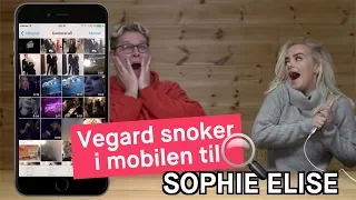 Vegard Harm snoker i mobilen til Sophie Elise Isachsen