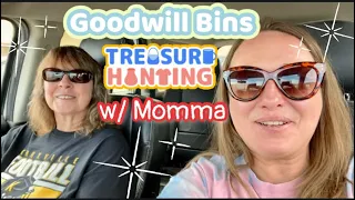 Fun Times Thrifting w/ Mom!! Digging in the Goodwill Bins for Vintage Treasures to Resell!!