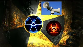 Nuclear Evacuation alarm with Nuclear Alarm Siren with Siren Alert Alarm sound in the WAR and other.