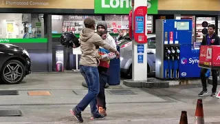 Petrol station FIGHT with takeaway driver