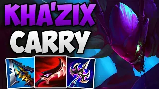 KOREAN CHALLENGER KHA'ZIX SOLO CARRIES HIS TEAM! | CHALLENGER KHA'ZIX JUNGLE GAMEPLAY | Patch 13.16