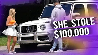 GOLD DIGGER STEALS MY MONEY 🤑😱  - $100,000 DISAPPEARS!