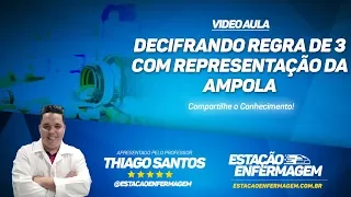 Decifrando Regra de 3 com representação da ampola (Cálculo de medicamentos)