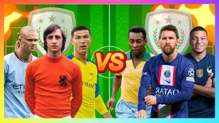 Which trio is better? | Cristiano Ronaldo & Cruyff & Haaland VS Lionel Messi & Pele & Mbappe (3vs3)
