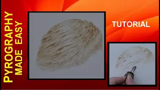 Wood Burning - Short Blonde Hair - pyrography tutorial