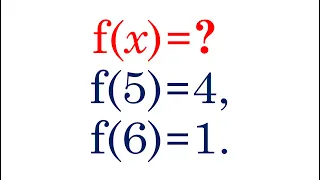 Найдите линейную функцию f(x), если f(5)=4 и f(6)=1