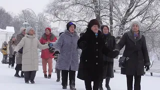 Танцы на морозе под духовой оркестр! Dancing in the cold with a brass band!