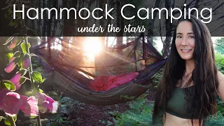 A Beautiful Summer Hammock Camp ❤ Trangia Stove | DD Travel Hammock Bivi + Night Sky Time-lapse