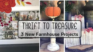 3 *NEW* FARMHOUSE TRASH TO TREASURE PROJECTS | TRASH TO TREASURE DIY | THRIFT FLIP TRASH TO TREASURE