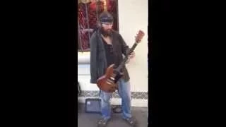 One armed man playing guitar in the street! - Jimi Hendrix