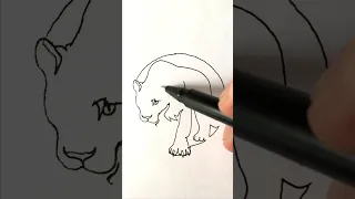 Быстрый способ, как нарисовать леопарда #Shorts