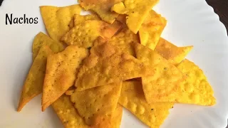 Nacho Chips Recipe | Homemade Nachos | Corn Chips | Indian style nachos