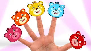 Teddy Bear Finger Family Song for Toddlers | Kids Songs by HooplaKidz