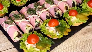 Wonderful appetizers for the festive table with delicious fillings - 2 easy recipes!