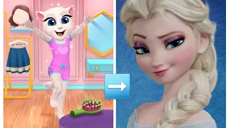 TRANSFORMEI A TALKING ÂNGELA NA  FROZEN (TALKING ÂNGELA MAKEOVER FROZEN)