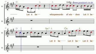 Let it be - Eb Alto Sax Sheet Music  [ Beatles ]