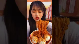 mukbang eating spicy noodles China mukbang#short