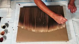 Swiping Tutorial With A Earthy Palette   Acrylic Swipe Technique , Flow Art, Fluid Art Technique,