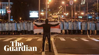 Belarus election: Protesters met with rubber bullets, water cannon and flash grenades