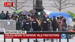 BREAKING: Police continue to move in on protestors at Yale