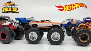 HOT WHEELS MONSTER TRUCKS CRASH CLASSICS 5-PACK REVIEW!