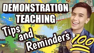 Demonstration Teaching Tips and Reminders (For Undergrad and Teaching Applications: Tagalog)
