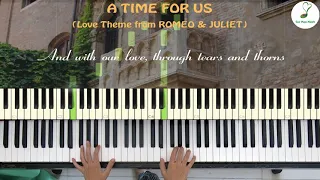 A Time For Us (Love Theme from Romeo and Juliet) | Piano cover (easy) | Linh Nhi