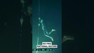 Freediving National Record Atempt with No Fins (CNF) by Mateusz Malina