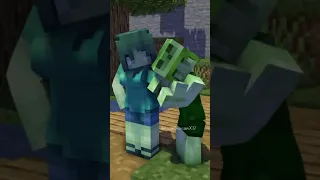 Jealousy of Ender Girl zombies minecraft animation #shorts