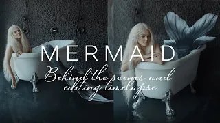 MERMAID - MAGICAL FAIRYTALE PHOTOSHOOT - BTS & Editing timelapse - Anya Anti