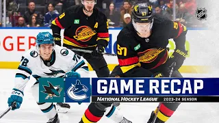 Sharks @ Canucks 12/23 | NHL Highlights 2023