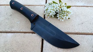 Making Big Black Knife from leaf spring