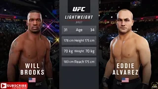 WILL BROOKS VS EDDIE ALVAREZ LIGHTWEIGHT BOUT MATCH FIGHT