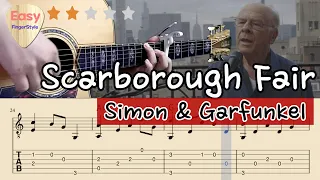🔴Scarborough Fair(Lyrics)- Simon & Garfunkel - Acoustic Fingerstyle Guitar Tutorial - Tabs & Chords