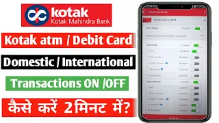 how to active international transaction on kotak debit card|Kotak atm online transaction active kare
