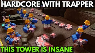 HARDCORE WITH TRAPPER | SHREDS SHADOW BOSSES/MEGA SLOWS | ROBLOX Tower Defense Simulator