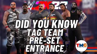 WWE 2K23 : Did You Know Tag Team & Trios Preset Entrances |TheMan Games