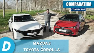 Comparativa anti diésel: Mazda3 Skyactiv-X vs Toyota Corolla | Review en español | Diariomotor