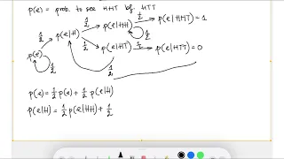 Probability to see HHT before HTT