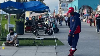 Venice Beach CA BBoy Flea Rock And BBoy Kmel 💨🥷🥷