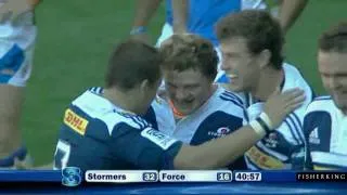 Deon Fourie's remarkable 2nd try of the match - Stormers v Western Force - Super 15 - Week 6 - 2011