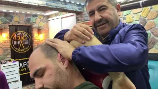 SKIN CARE CHIN EAR NOSE THROAT BACK SHOULDER ARM BODY FULL MASSAGE TURKISH BARBER 💈 BAHATTİN