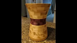 Woodturning a Flame Birch and Purpleheart Vase